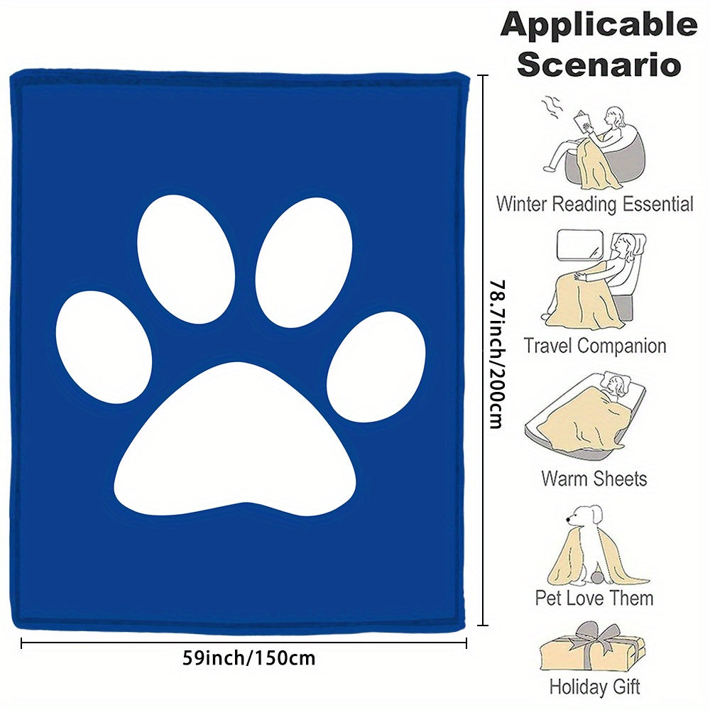 Индивидуальное фланелевое одеяло с отпечатком лапки пушистого друга для уютных объятий и подарков
