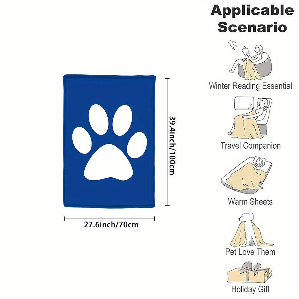 Индивидуальное фланелевое одеяло с отпечатком лапки пушистого друга для уютных объятий и подарков