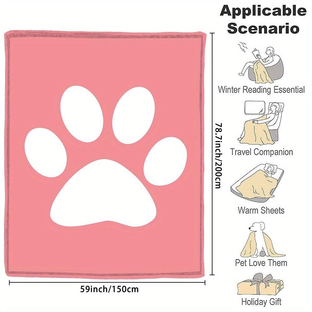 Индивидуальное фланелевое одеяло с отпечатком лапки пушистого друга для уютных объятий и подарков