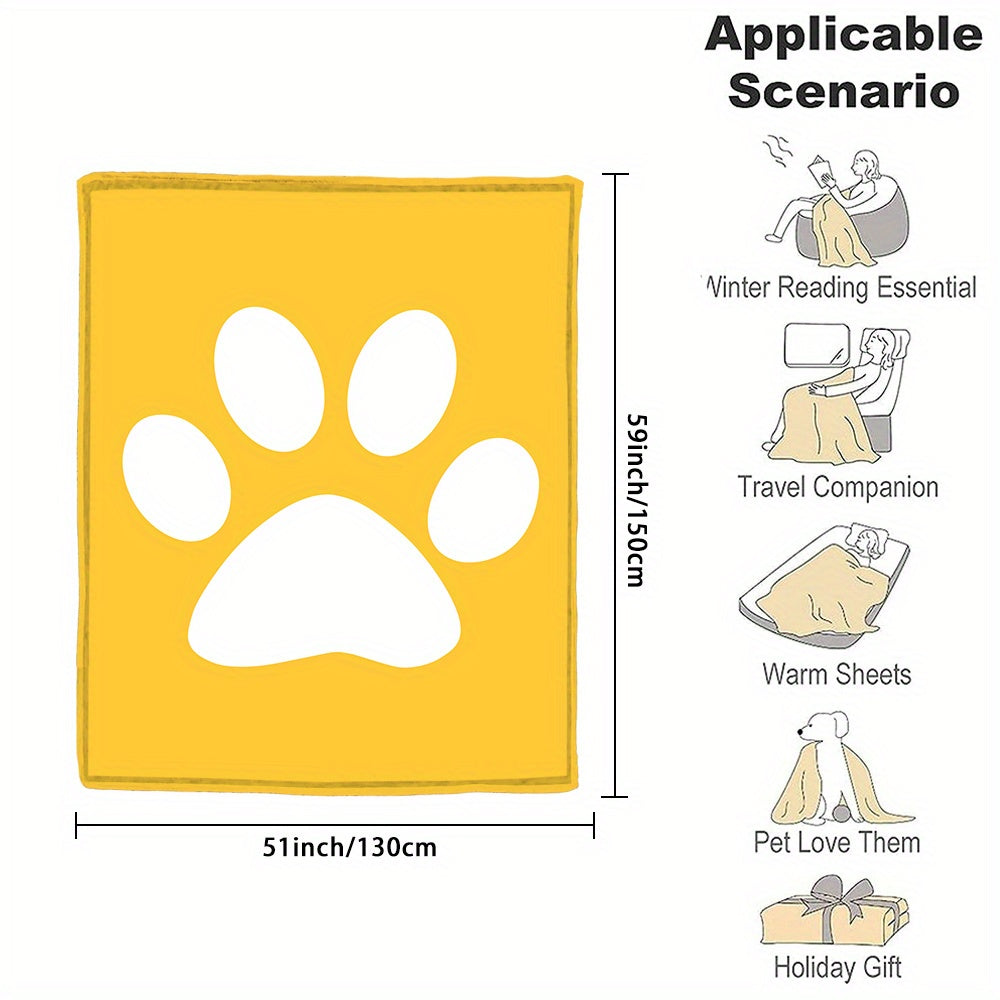 Индивидуальное фланелевое одеяло с отпечатком лапки пушистого друга для уютных объятий и подарков