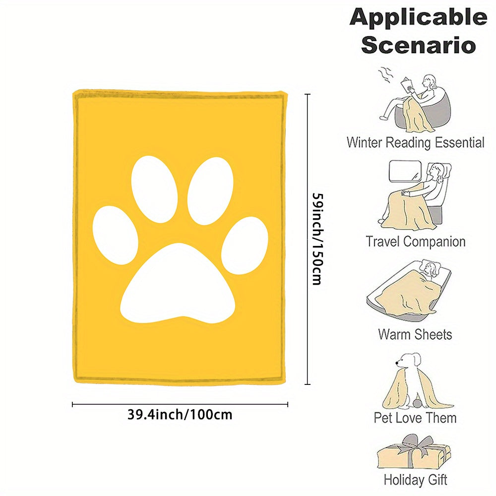 Индивидуальное фланелевое одеяло с отпечатком лапки пушистого друга для уютных объятий и подарков
