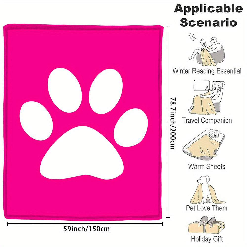 Индивидуальное фланелевое одеяло с отпечатком лапки пушистого друга для уютных объятий и подарков