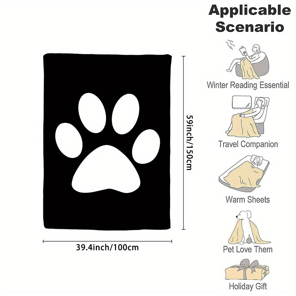 Индивидуальное фланелевое одеяло с отпечатком лапки пушистого друга для уютных объятий и подарков
