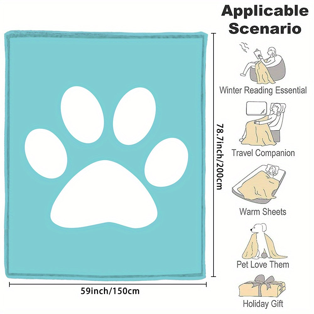 Индивидуальное фланелевое одеяло с отпечатком лапки пушистого друга для уютных объятий и подарков