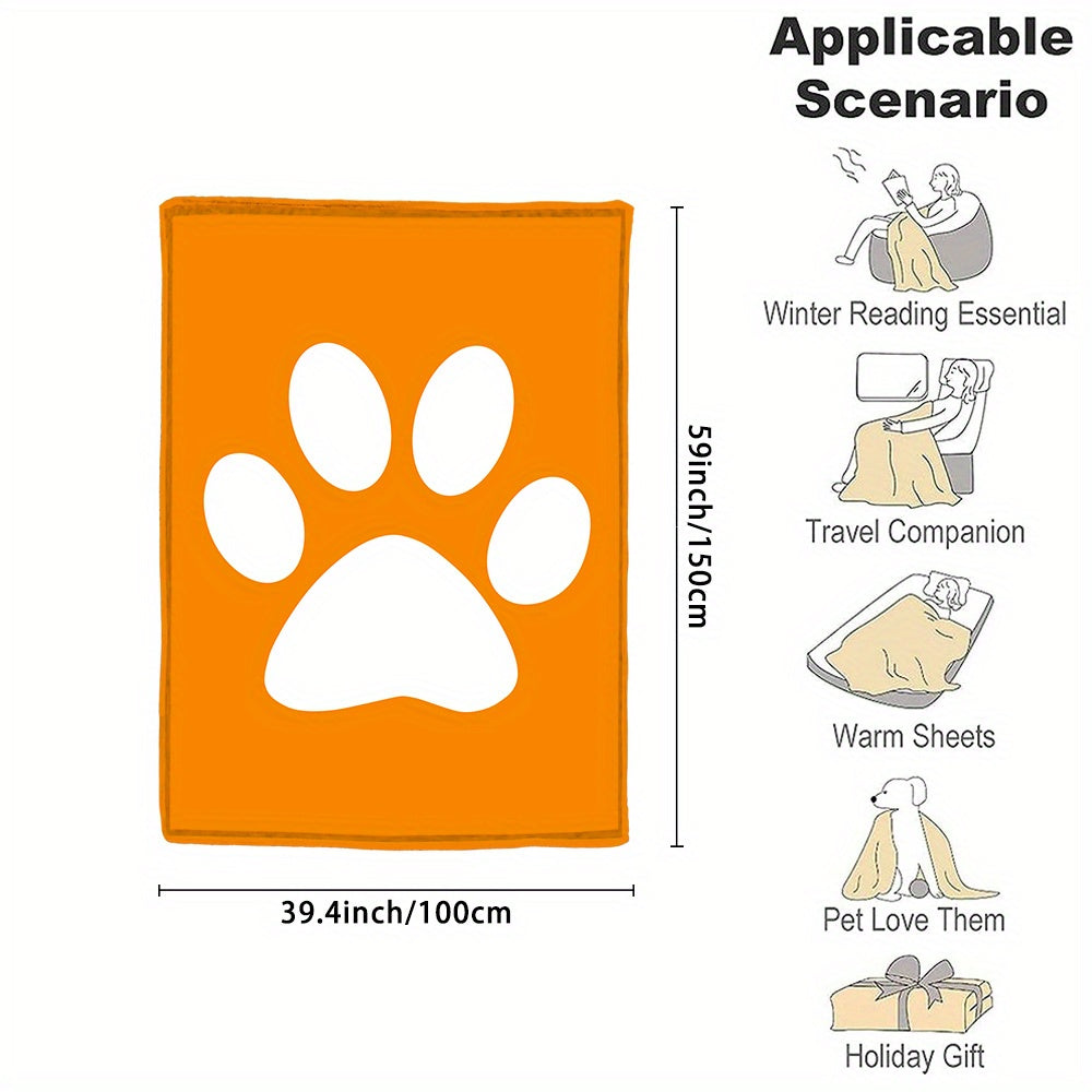 Индивидуальное фланелевое одеяло с отпечатком лапки пушистого друга для уютных объятий и подарков