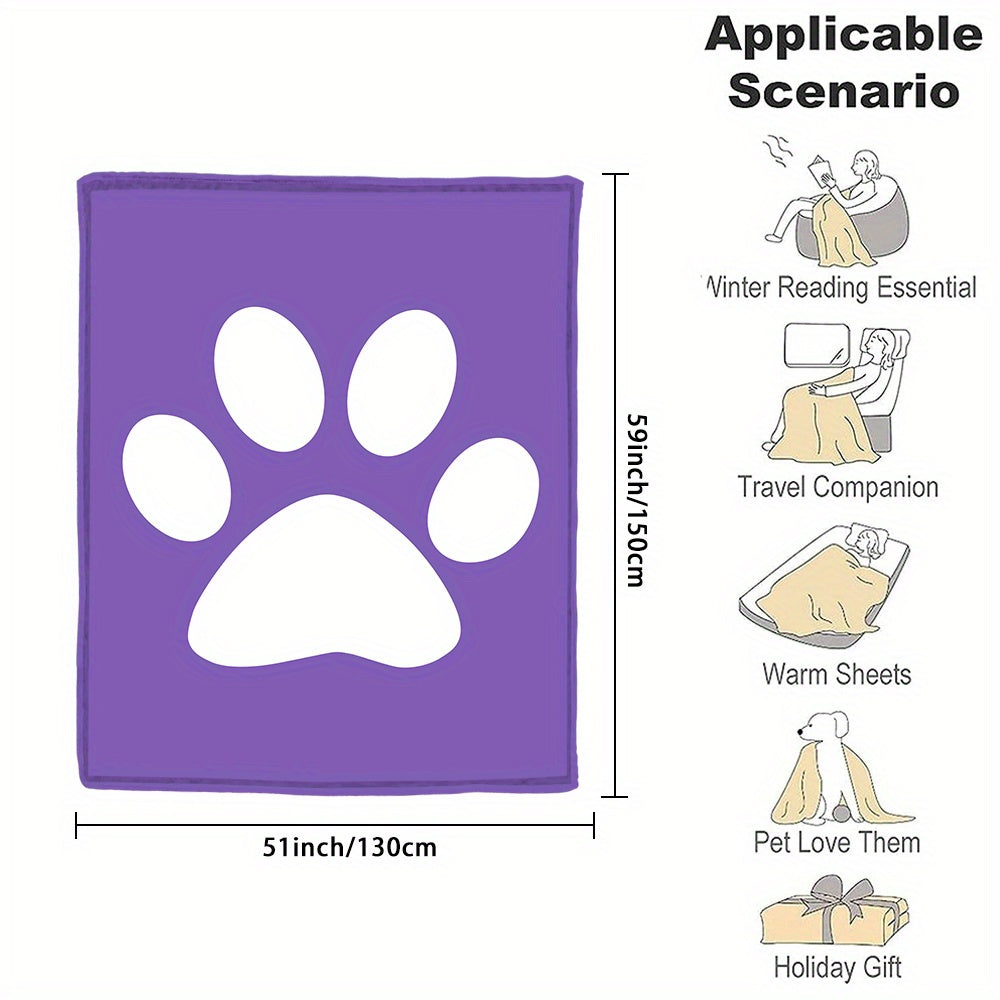 Индивидуальное фланелевое одеяло с отпечатком лапки пушистого друга для уютных объятий и подарков