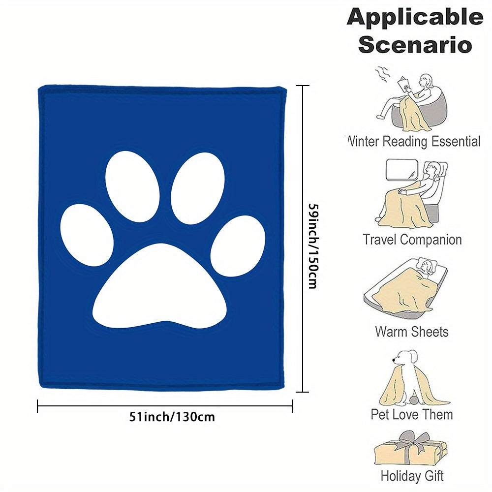 Индивидуальное фланелевое одеяло с отпечатком лапки пушистого друга для уютных объятий и подарков
