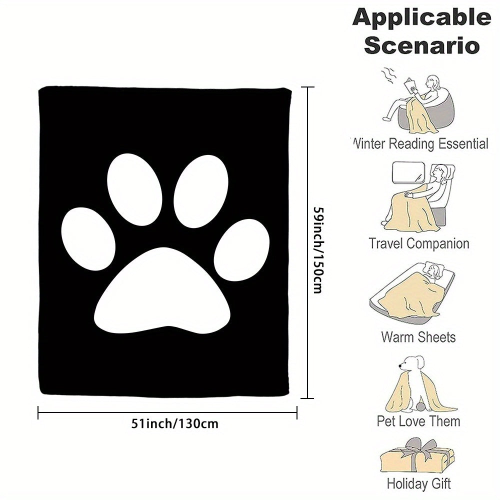 Индивидуальное фланелевое одеяло с отпечатком лапки пушистого друга для уютных объятий и подарков