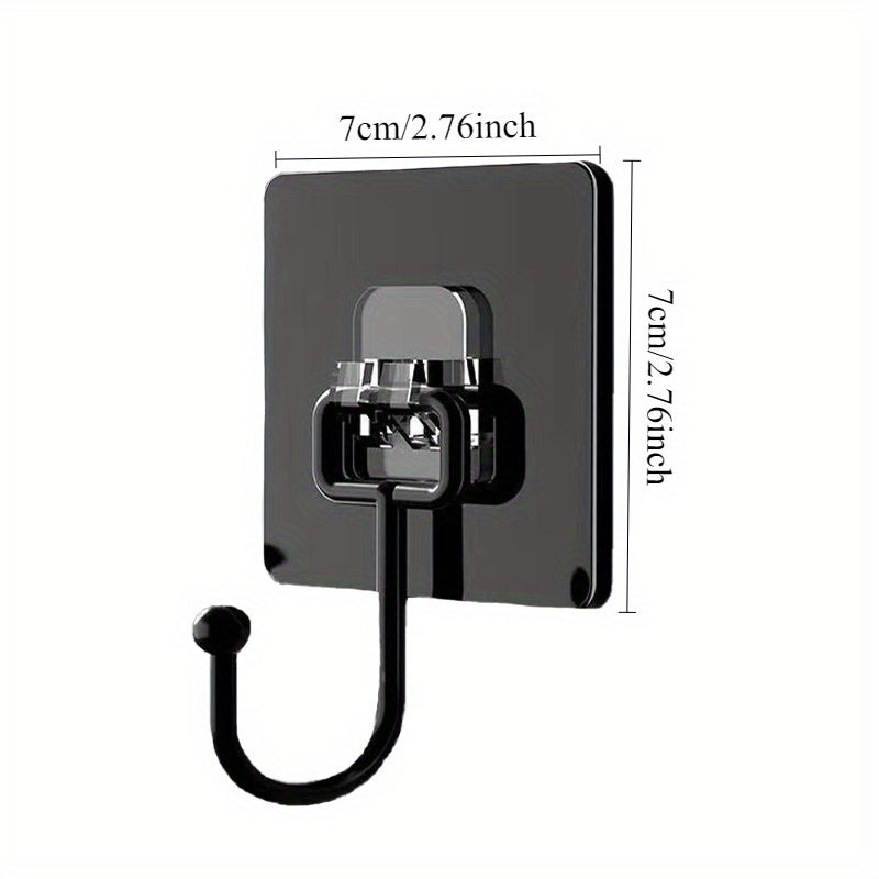 Nailless Adhesive Clothes Hanger Pack of 2 or 5 Stainless Steel Wall Hooks for Towels Shower Caps