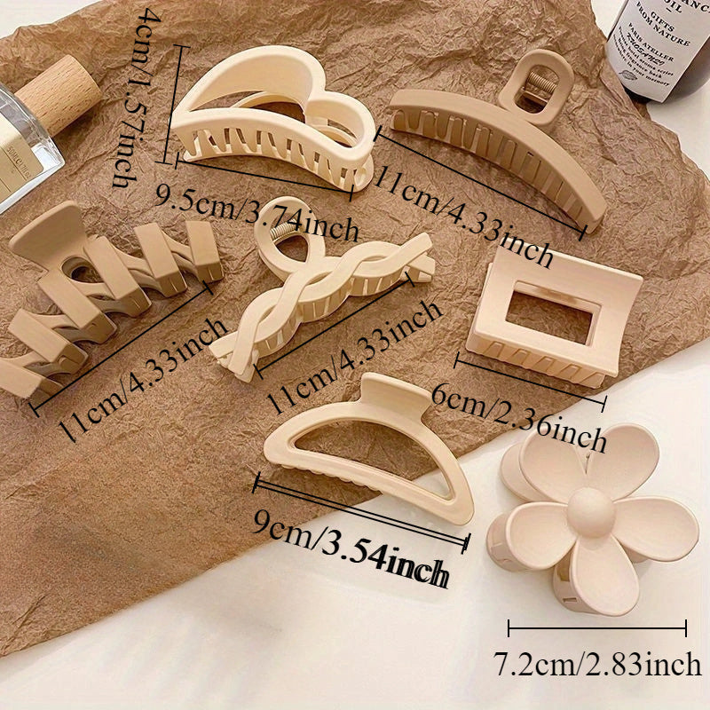 Large Acrylic Hair Clips Set for Women Thick Hair Updos Decorative Accessories 5 8 10 Pieces