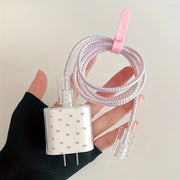 Set of 5 Pink Love Charger Cases for iPhone 14 Charger Protection Gift