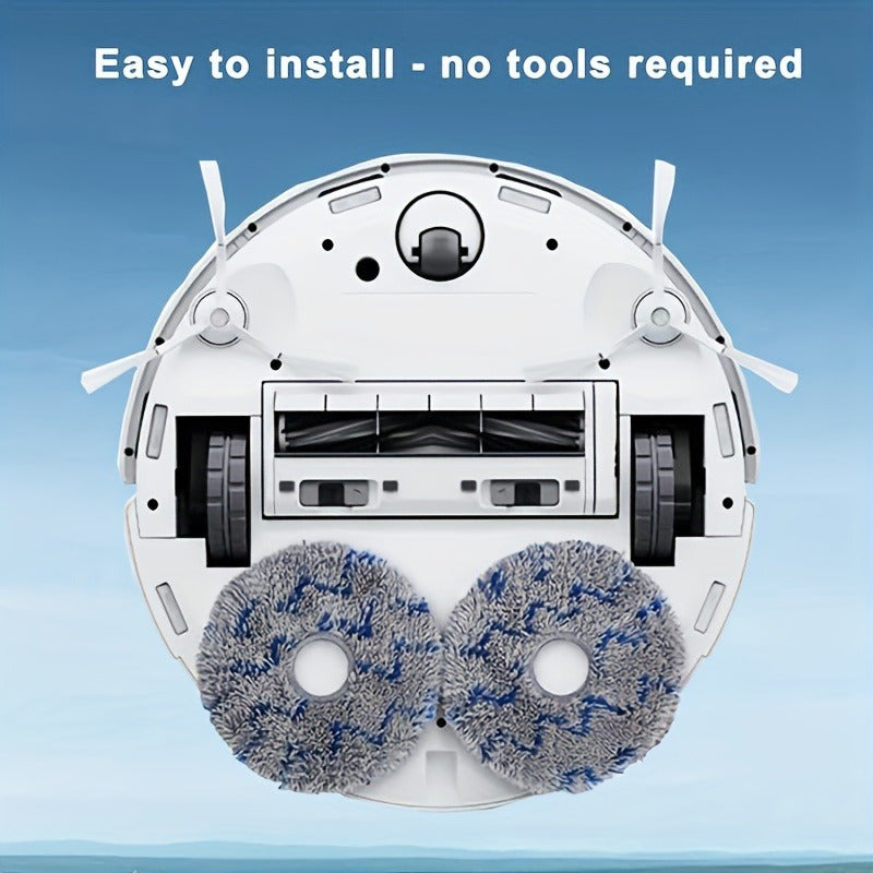 10-Pack Reusable Microfiber Mop Pads for Robot Vacuum Cleaner Floor Cleaning