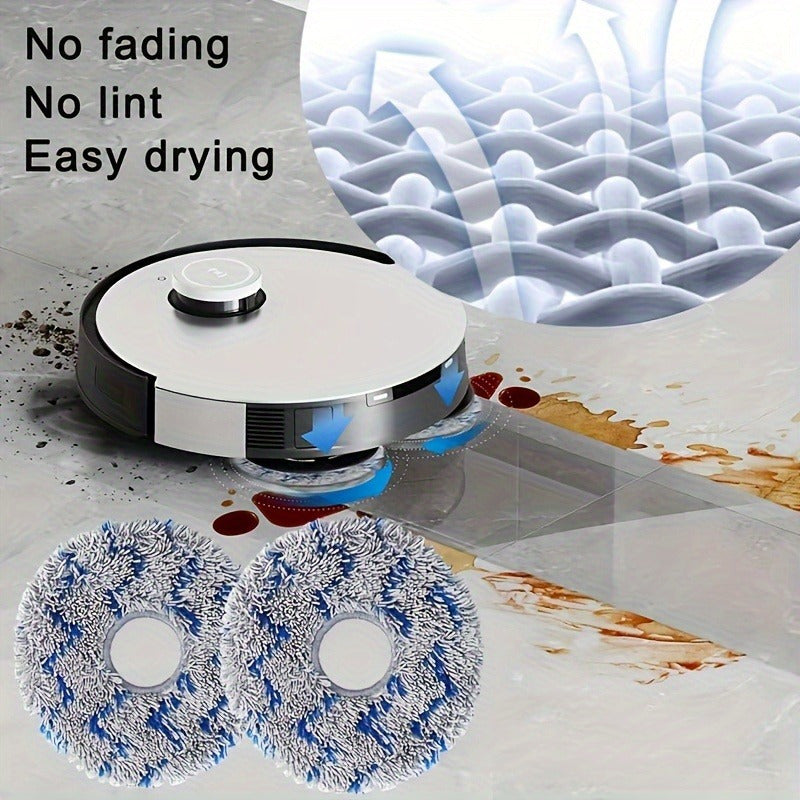 10-Pack Reusable Microfiber Mop Pads for Robot Vacuum Cleaner Floor Cleaning