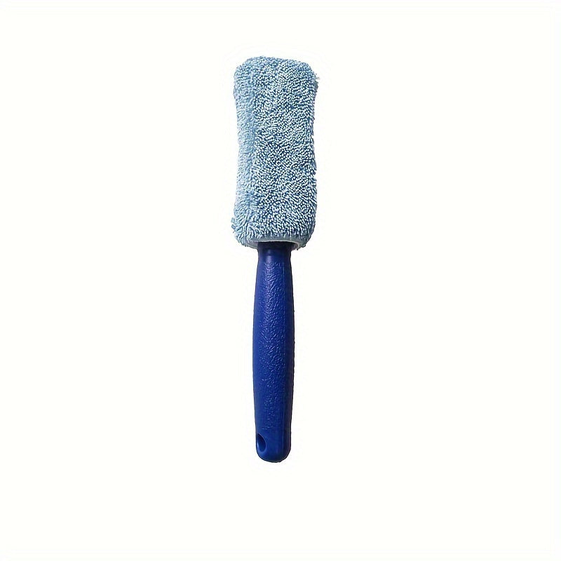 Microfiber Wheel Brush with Extended Handle for Car Rims Soft Bristle Detailing