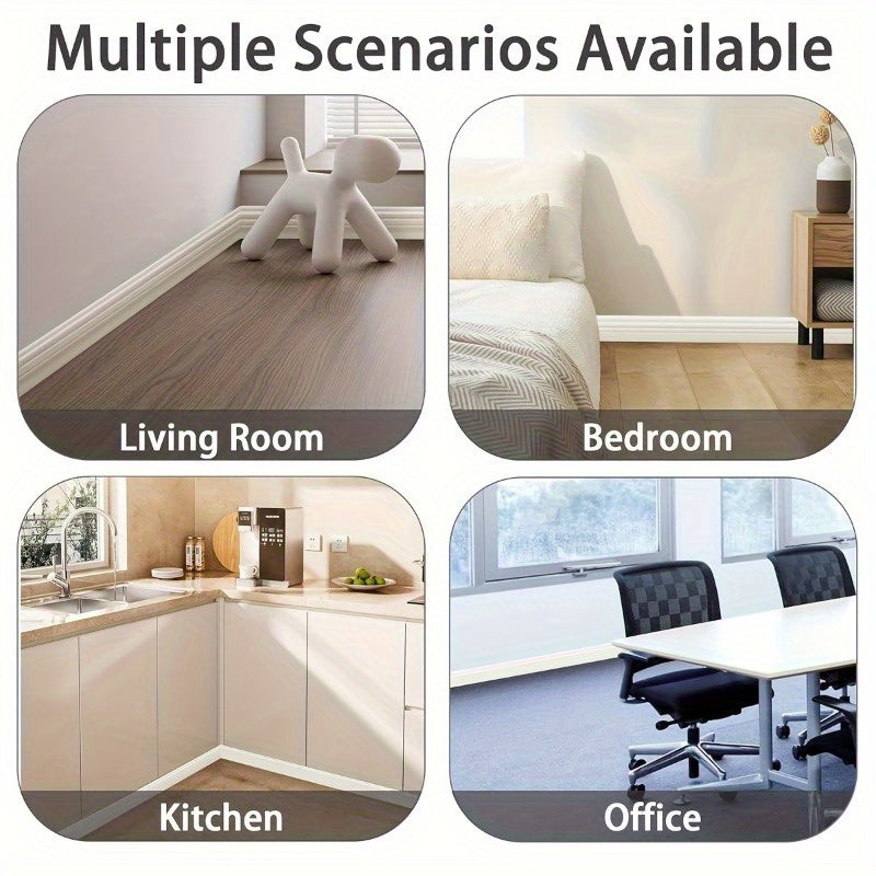 9.8cm x 200cm Peel and Stick skirting chizig'i mat yakunli devor chetiga uy bezak uchun