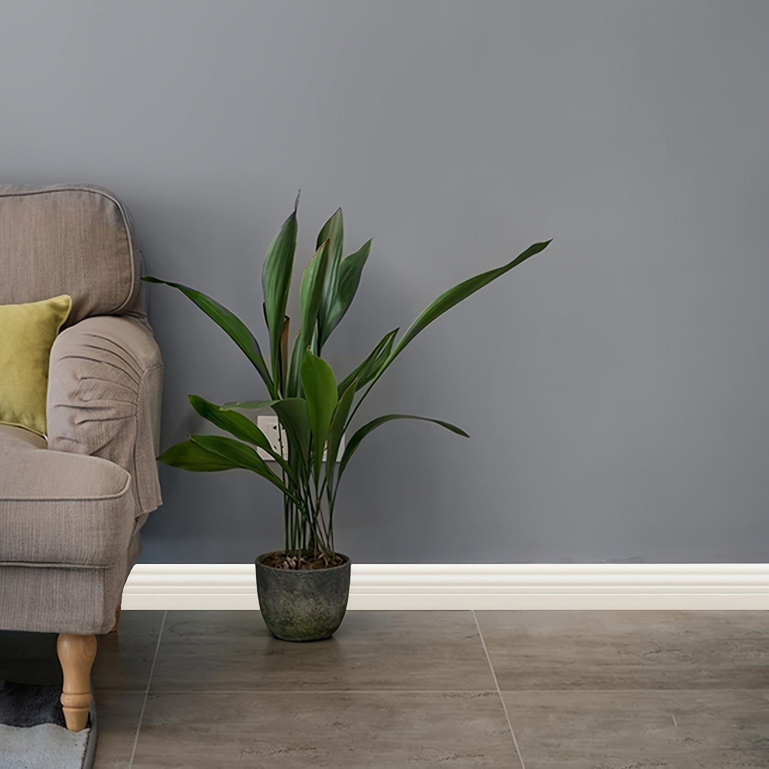 9.8cm x 200cm Peel and Stick skirting chizig'i mat yakunli devor chetiga uy bezak uchun