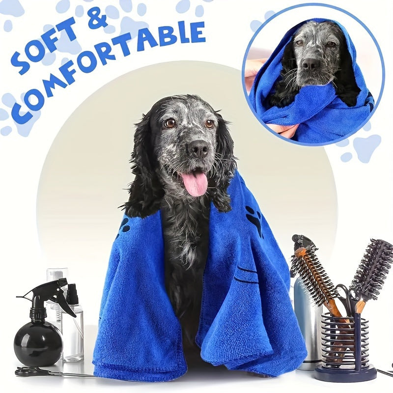 Microfiber Dog Towel for Medium to Large Breeds Quick-Drying Soft Gray Pet Bathing Grooming