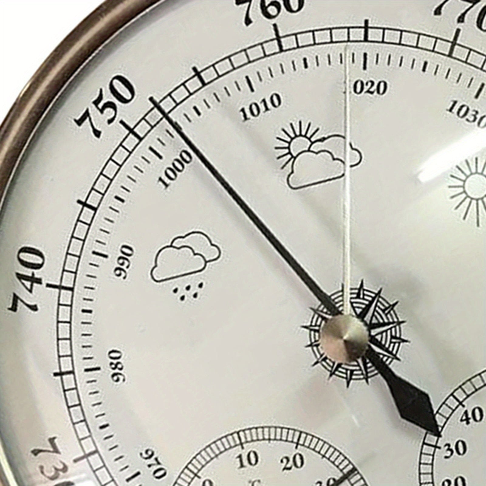 130mm Metal Case Atmospheric Pressure Gauge Thermometer Hygrometer Barometer