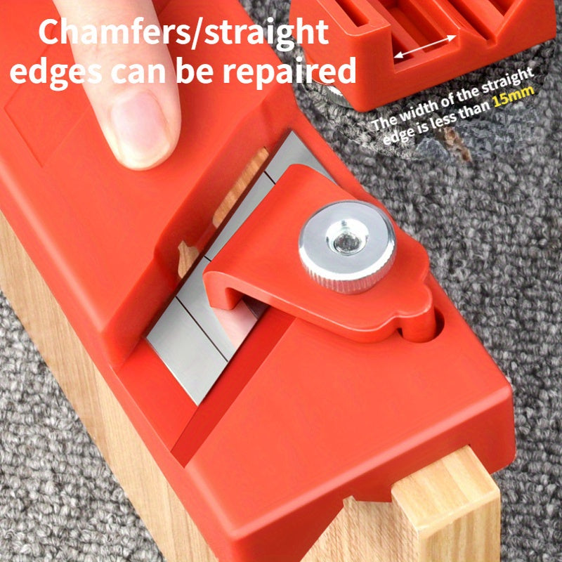 Ручной деревянный ручной фрезер для обработки дерева, пластиковый, двухфункциональный, V-образный паз, фаскование