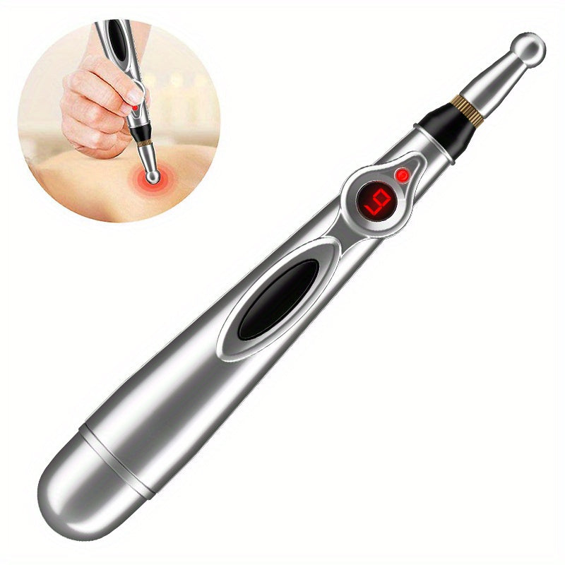 Bolígrafo de masaje eléctrico con pantalla digital y 9 modos para aliviar la espalda, la cintura y las piernas