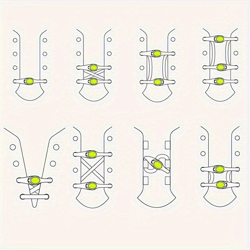 20 Pcs No-Tie Silicone Elastic Shoelaces for Sports Shoes Colorful