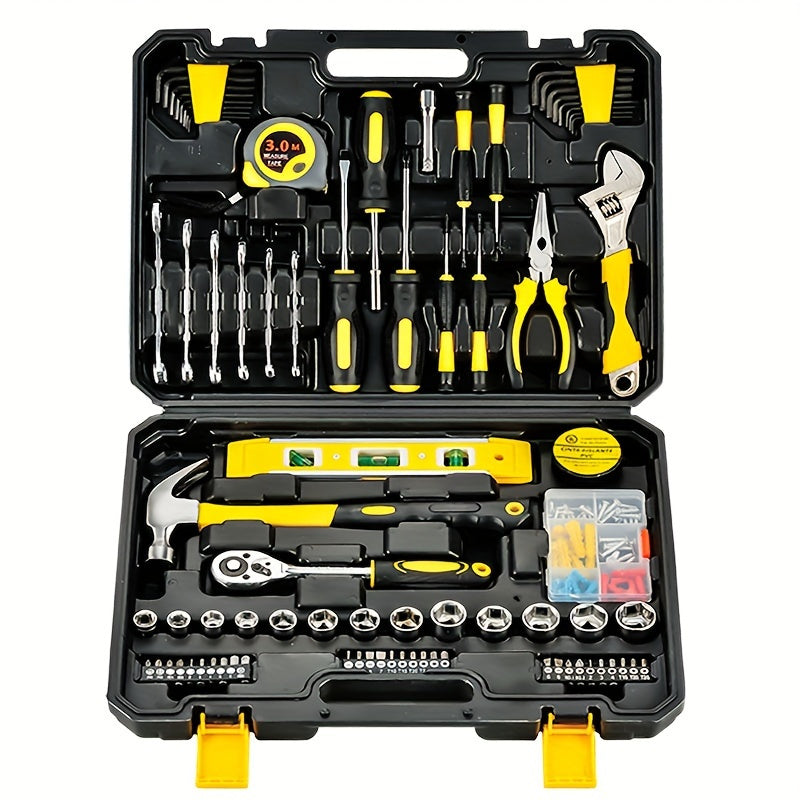 108-Piece Carbon Steel Tool Set for Home and Auto Repairs No Electricity