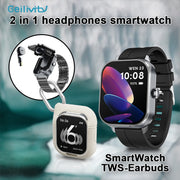 All-in-One Smart Watch with Headphones Call Message Alerts Customizable Faces Sports Modes High-Definition Display