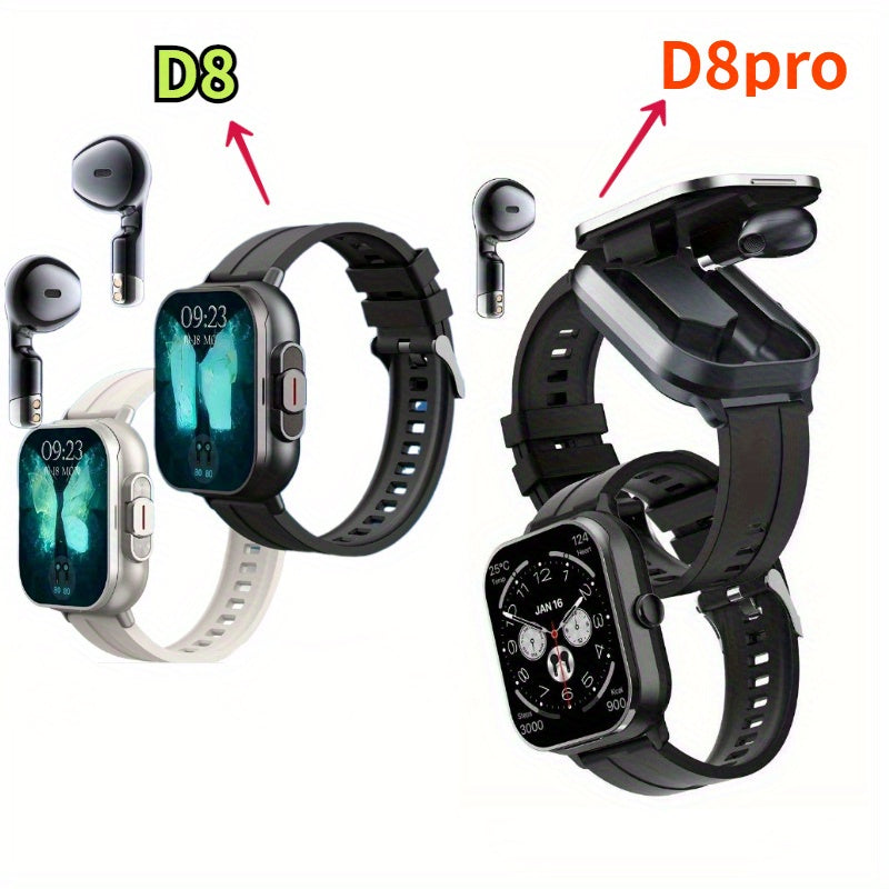 All-in-One Smart Watch with Headphones Call Message Alerts Customizable Faces Sports Modes High-Definition Display