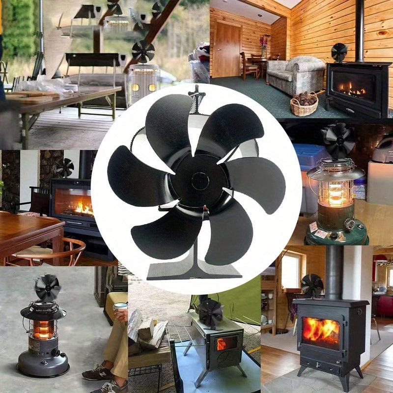 Eco-Friendly Fireplace Fan Non-Electric Portable Wood Stove Heating Cooling