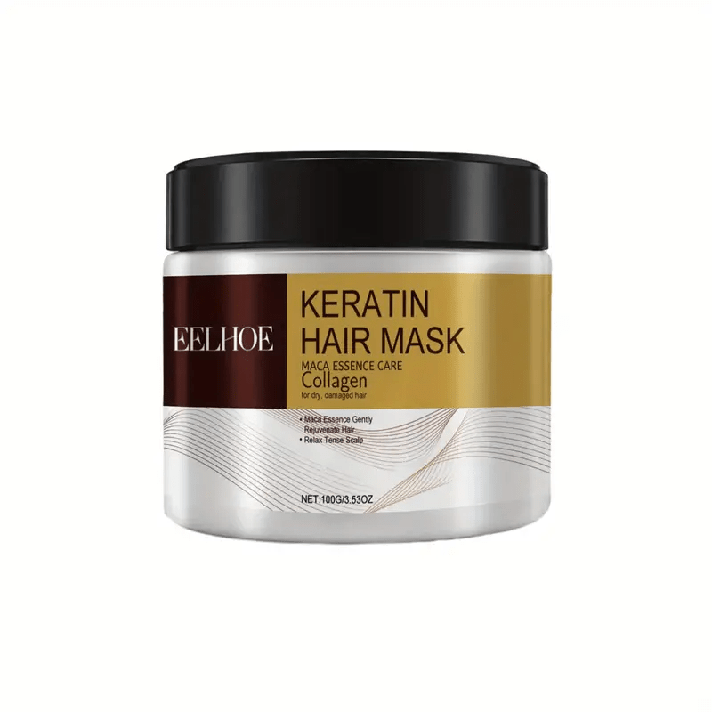 Unisex Keratin Hair Mask with Argan Oil Collagen Glycerin for Damaged and Dry Hair