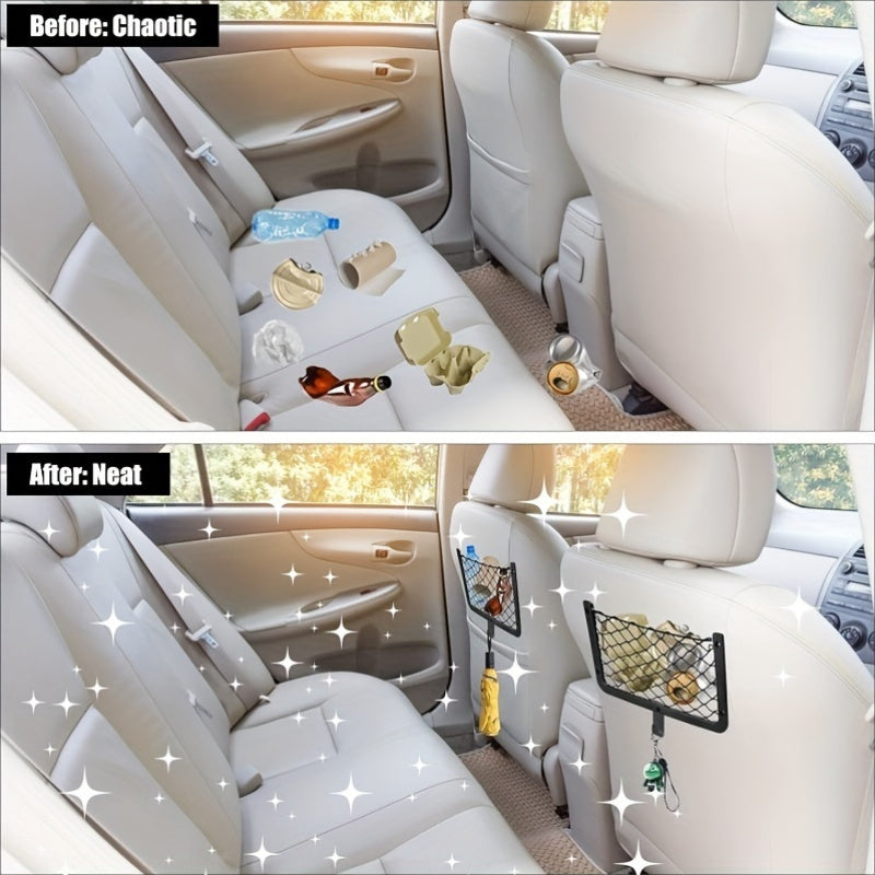 Universal Storage Net for Vehicles with Hooks and Screws, Polyamide Mesh