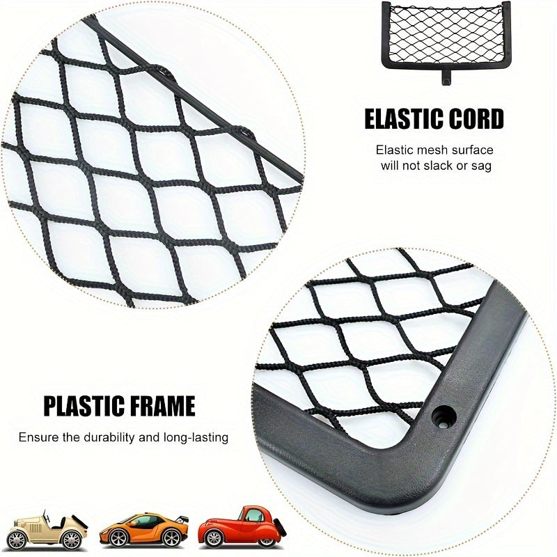 Universal Storage Net for Vehicles with Hooks and Screws, Polyamide Mesh