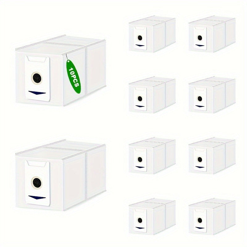 Упаковка из 10 асептических вакуумных мешков, предназначенных для использования с моделями Ecovacs и Deebot T30 Pro, с улучшенной фильтрацией и возможностями очистки воздуха.