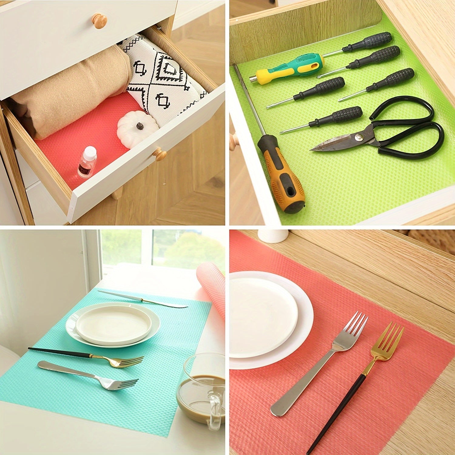 Refrigerator Shelf Liners Washable Protectors for Freezer and Fridge