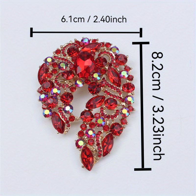 Rhinestone Brooch Pin for Women Elegant Jewelry for Dresses and Shawls