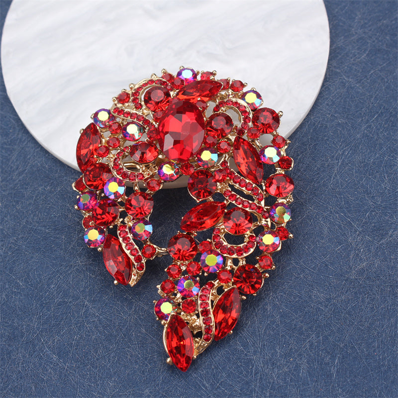 Rhinestone Brooch Pin for Women Elegant Jewelry for Dresses and Shawls