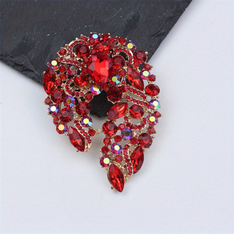 Rhinestone Brooch Pin for Women Elegant Jewelry for Dresses and Shawls