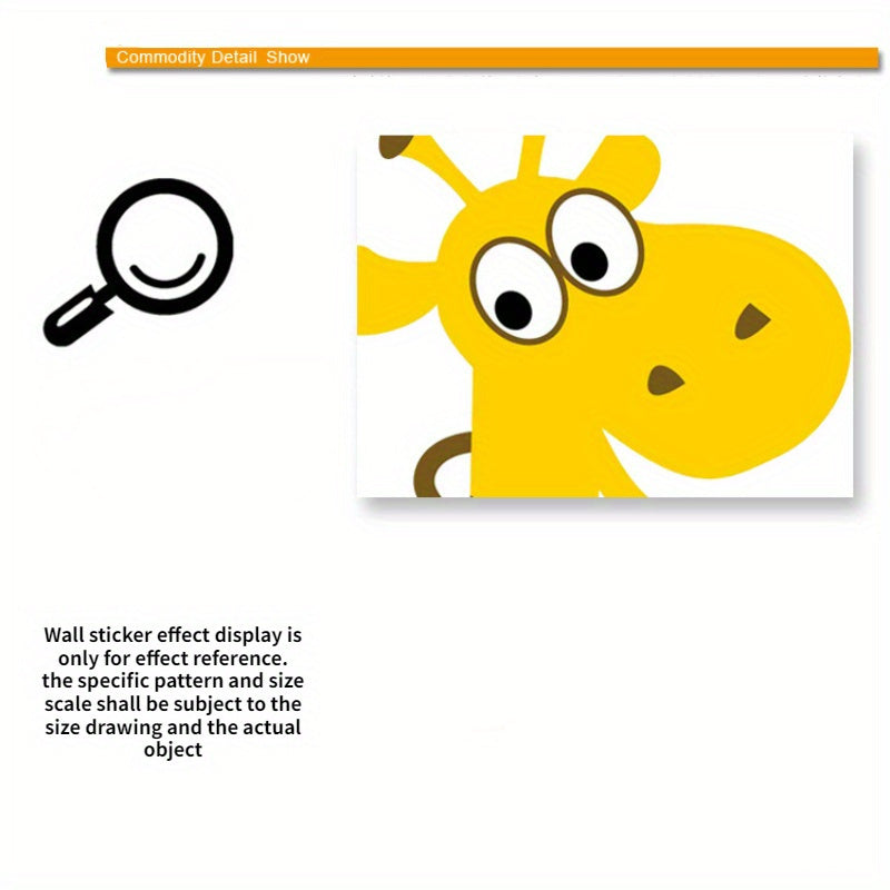 Animal Height Growth Chart Wall Sticker Giraffe Measurement Scale for Living Room Bedroom Decor