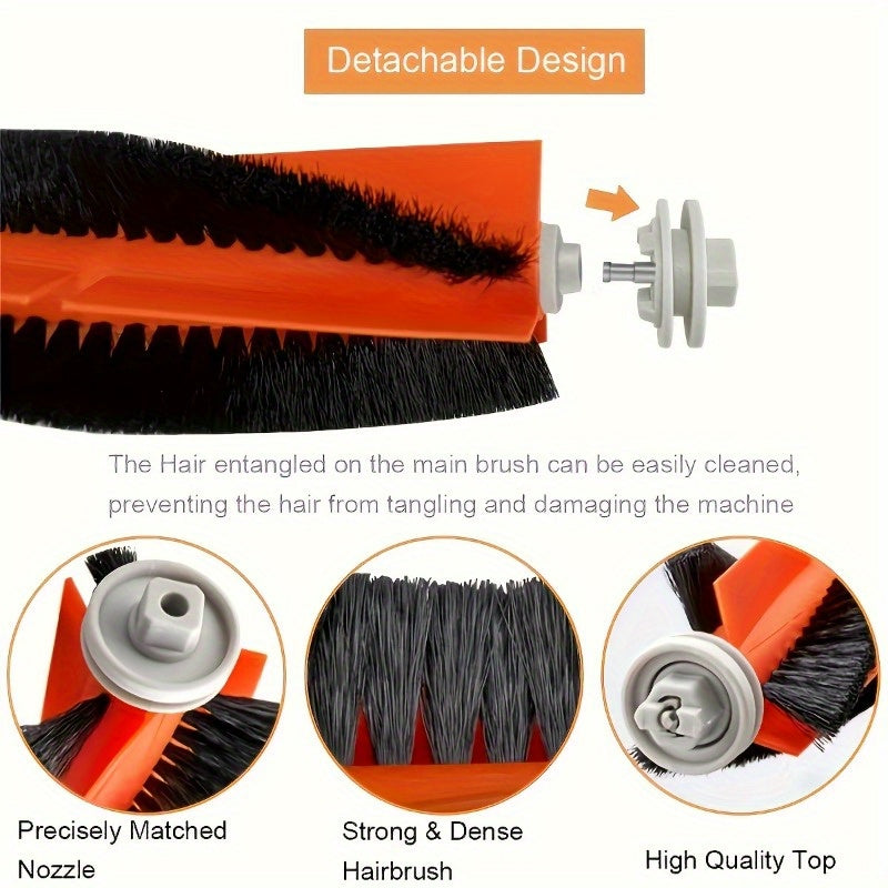 7-to'plam Robot changyutgich uchun almashtirish qismlari to'plami, yuviladigan filtrlari, asosiy cho'tka, yon cho'tkalar