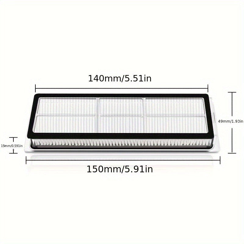 7-to'plam Robot changyutgich uchun almashtirish qismlari to'plami, yuviladigan filtrlari, asosiy cho'tka, yon cho'tkalar