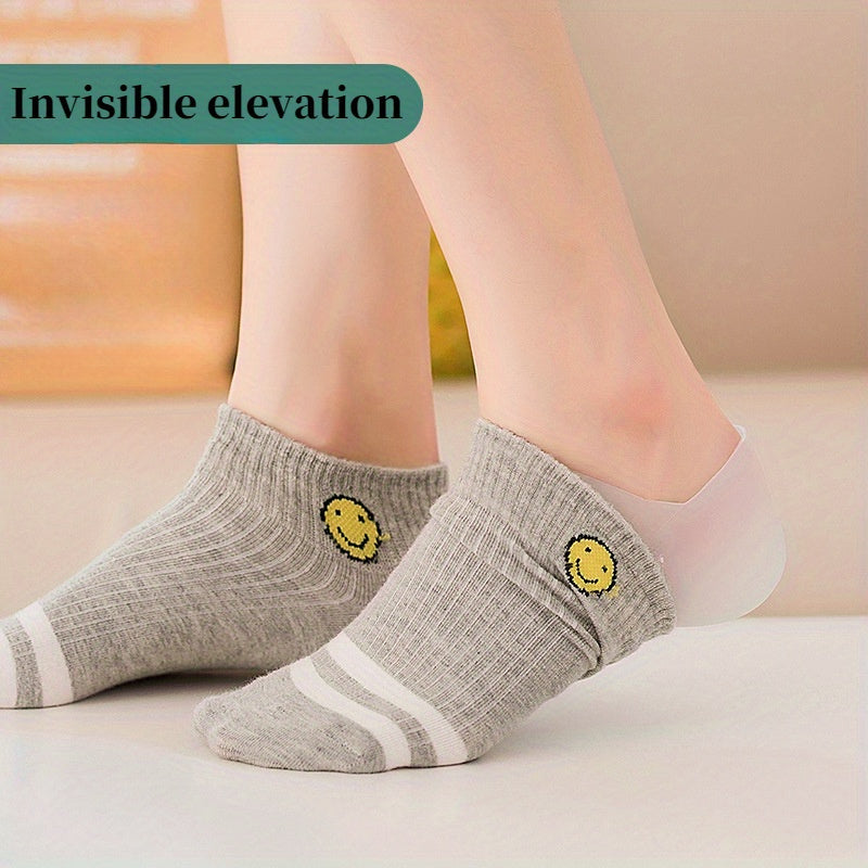 Стельки для повышения комфорта Comfort Height Boost, силиконовые полушайбы 3/4/5 см, поддержка свода стопы, облегчение усталых ног