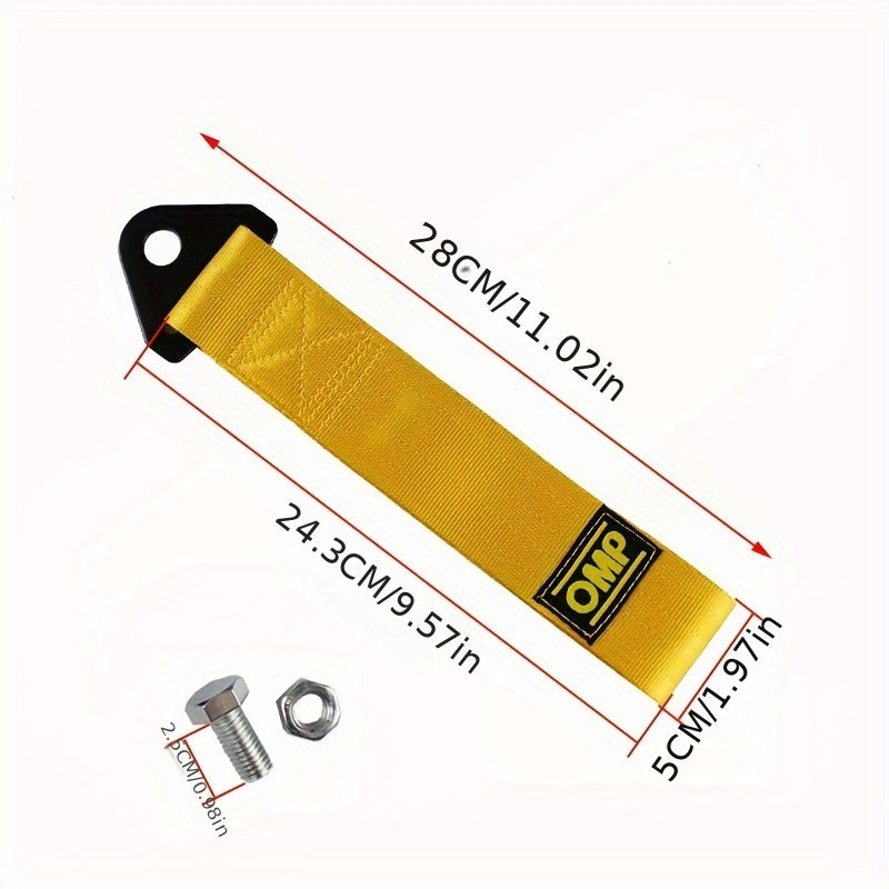 Universal Nylon Towing Rope with Polished Finish Front Tow Eye Strap