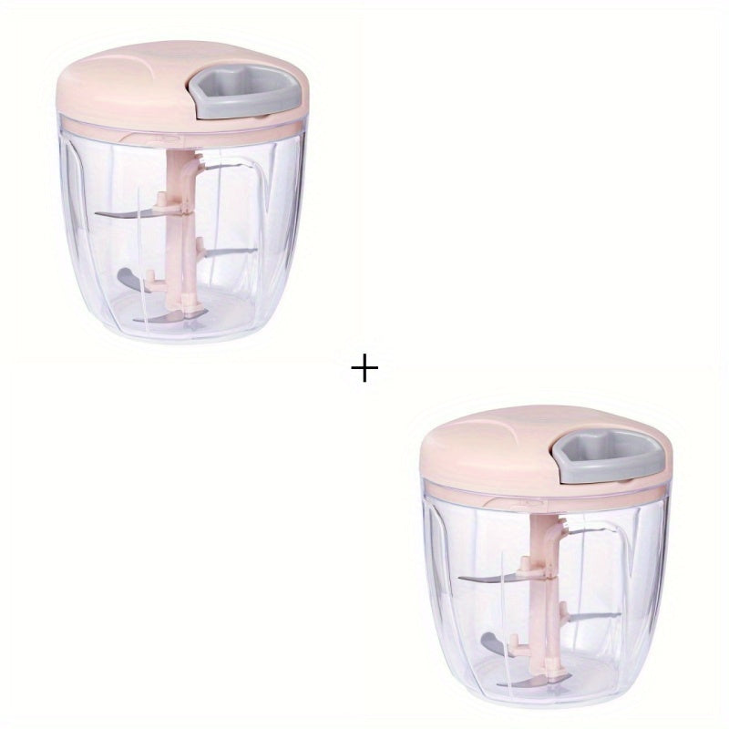 Kitchen Food Processor Set Stainless Steel Blades No Electricity 2 Pieces