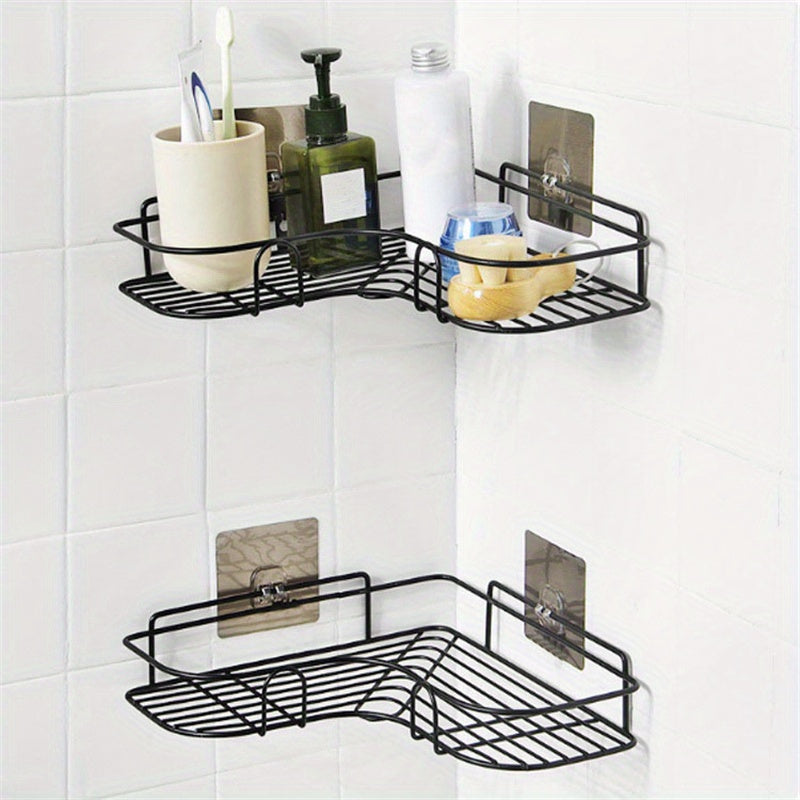 Bathroom Storage Shelf Corner Shelf Space Saver No Drilling Durable Organizing