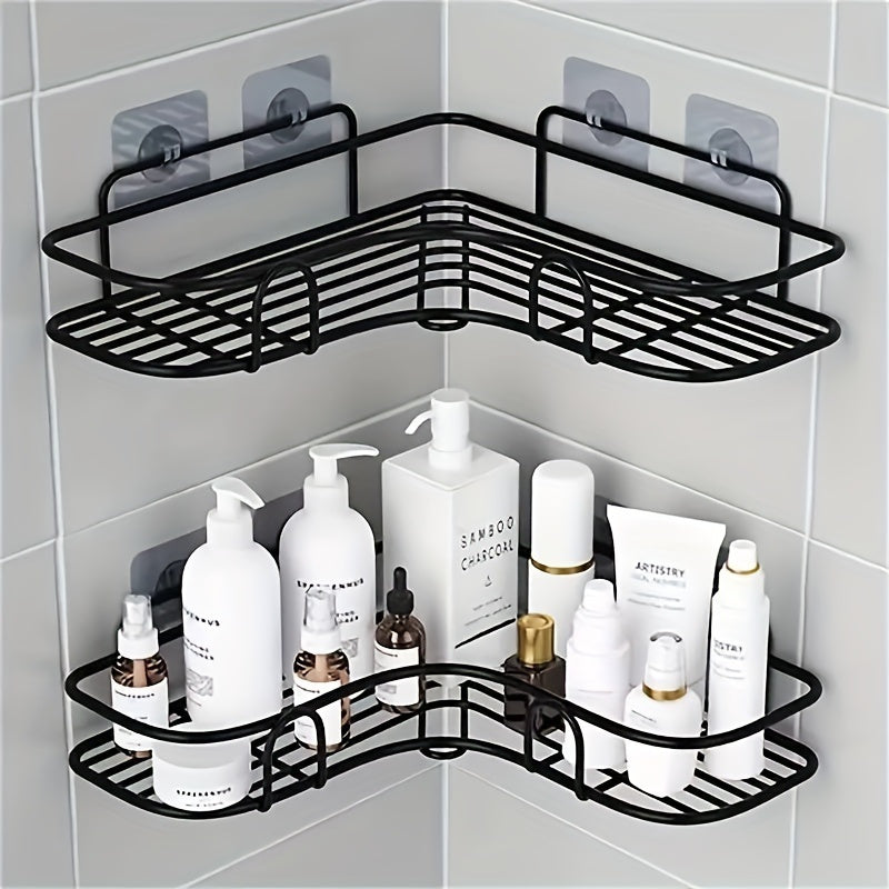 Bathroom Storage Shelf Corner Shelf Space Saver No Drilling Durable Organizing