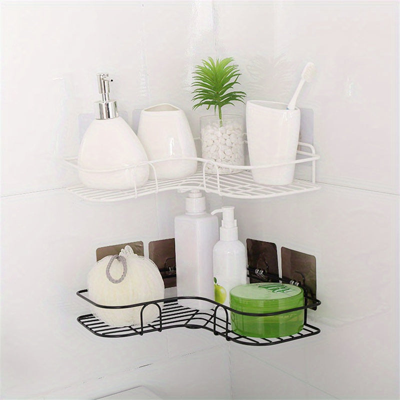 Bathroom Storage Shelf Corner Shelf Space Saver No Drilling Durable Organizing