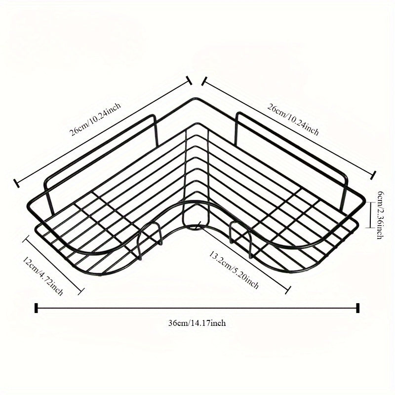 Bathroom Storage Shelf Corner Shelf Space Saver No Drilling Durable Organizing