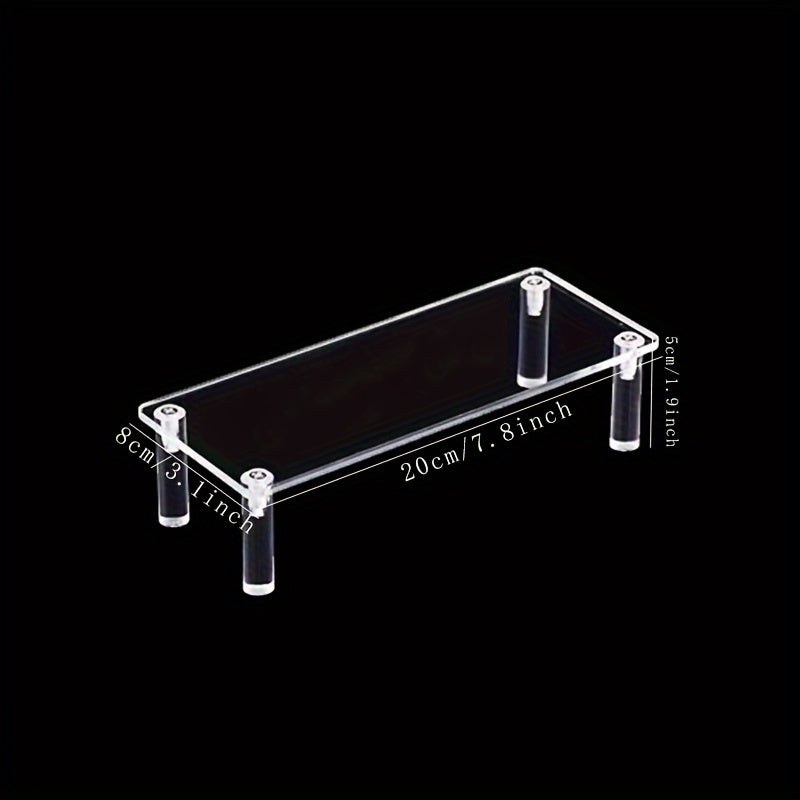 Transparent Acrylic Ladder Shelf Multi-Tier Display Stand for Cosmetics Jewelry