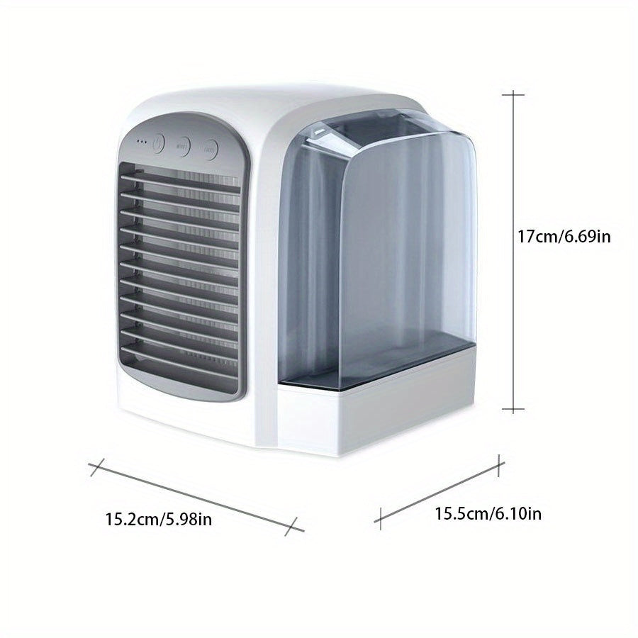 Portable USB Mini Desk Fan with Water Cooling, Compact Electric Fan for Indoor Use