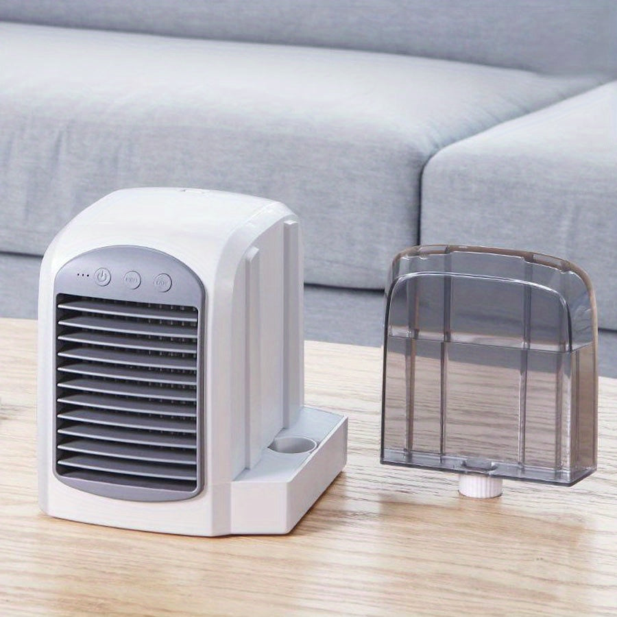 Portable USB Mini Desk Fan with Water Cooling, Compact Electric Fan for Indoor Use